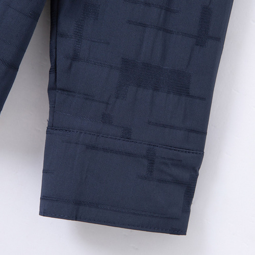Blusa Para Hombre De Color Liso Con Pecho Creativo Y Solapa