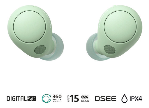 Auriculares Bluetooth In-ear Inalámbricos Sony Wf-c700 Verde