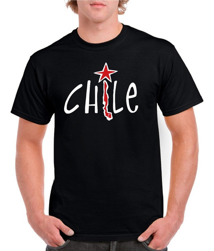 Imagen 2 de 3 de Polera Hombre Estampado Chile
