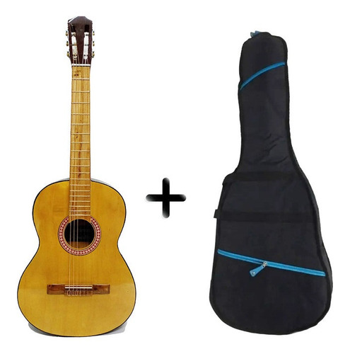 Guitarra Criolla De Estudio Tamaño Adulto Con Funda Acolchad