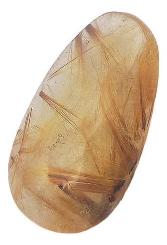 Cuarzo Rutilado Cabellera De Venus Joyeria Gema Natural C58 Dorado