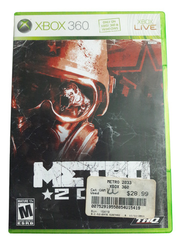 Metro 2033 Xbox 360 Videojuego Fisico Original (Reacondicionado)