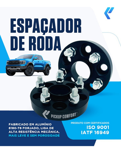 Kit Espaçador / Alargador 38mm Centralizador S10 2021 A 2025