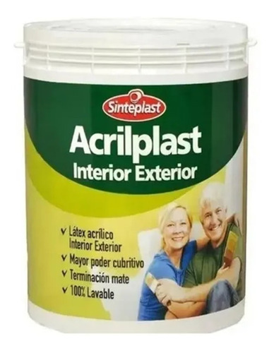 Acrilplast Latex Int/ext 4lt Colores Sinteplast - Proxecto