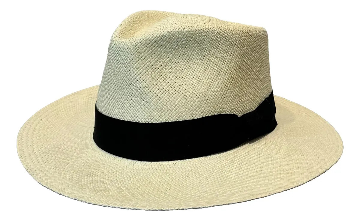 Sombrero Australiano Panama Autentico Compañia De Sombreros Color Natural Talle XL