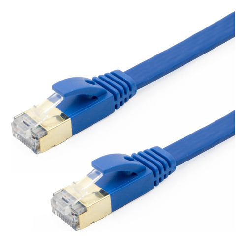 Cable De Red N/abuhbo Bub-cat7-flt-25ft-blu Color Azul / Patchwork