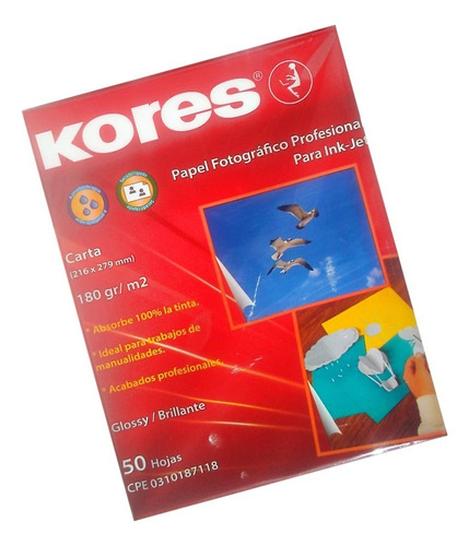 Papel Fotográfico Kores 180gr 50 Hojas 