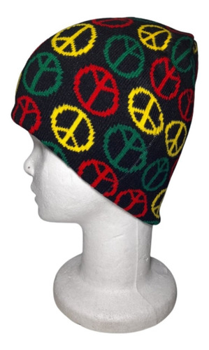 Imagen 1 de 4 de Gorro Jamaica Reggae Rasta Unisex Bob Marley Lana Peace 1