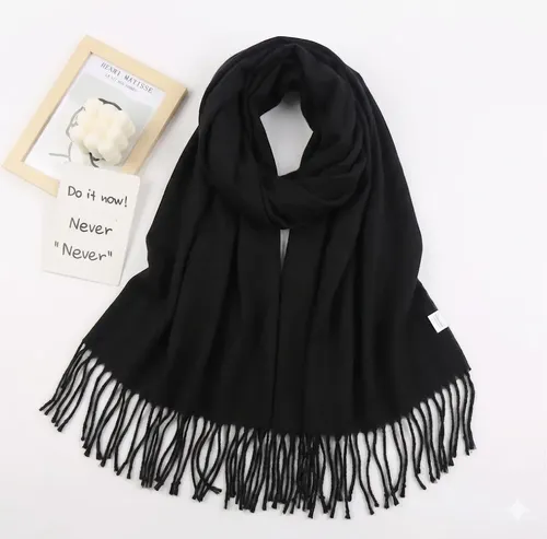 Lenço Cachecol Xale Feminino Grande Macio Inverno C/ Franjas