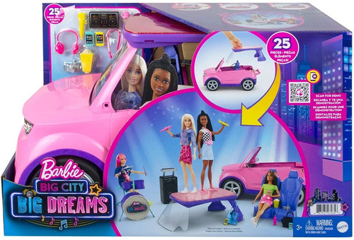 Barbie Big Dreams Vehiculo Big City 25 Accesorios 2021