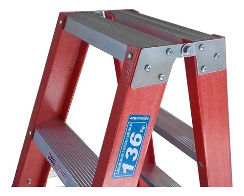 Escalera de fibra de vidrio tijera Argensafe 44-07 naranja