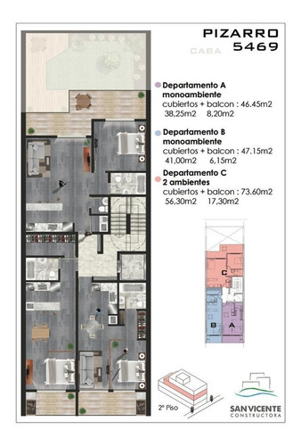 Imagen 8 de 9 de Departamento 1 1/2 Divisible Con Cochera.