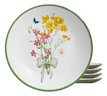 Comprar Jg 4 Prato Sobremesa Jardim Campestre 21cm Cerâmica Alleanza