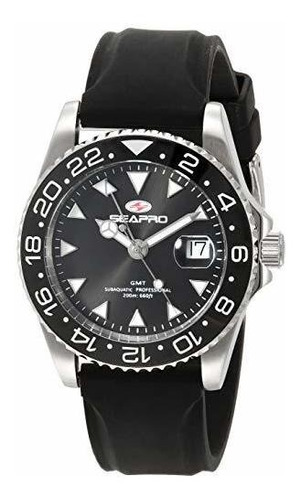 Reloj Seapro Para Hombre Sp0121 Análogo De Cuarzo, Negro