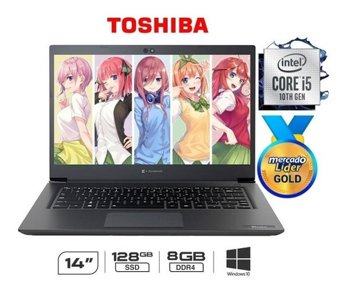 Imagen 1 de 7 de Laptop Portatil Toshiba Core I5-10ma Ssd 128gb/ram 8gb/14