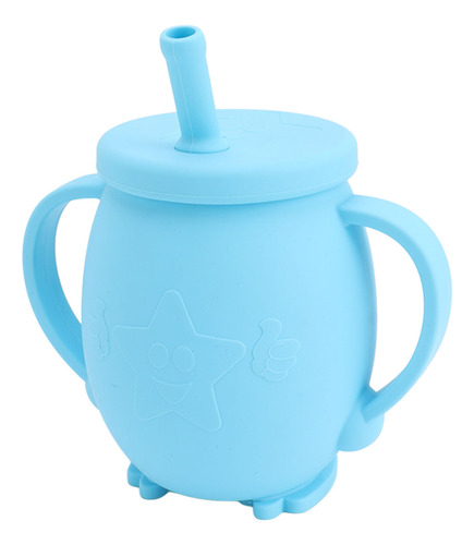Vaso De Silicona Con Pajita Para Sorber, 230 Ml, Tazas De En