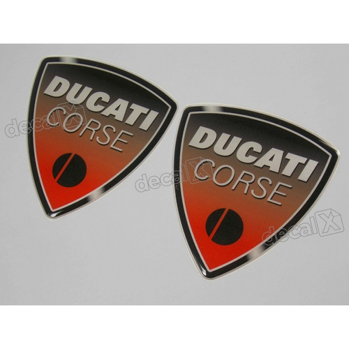 Emblema Adesivo Resinado Compativel Ducati Corse 2,5x2,5 Rs8