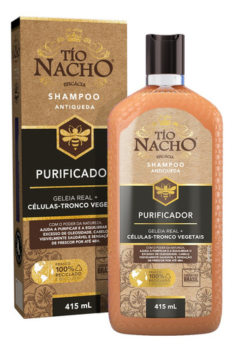 Tío Nacho CapilarPurificador celulas tronco vegetais Shampoo Garrafa purificador 415 mL