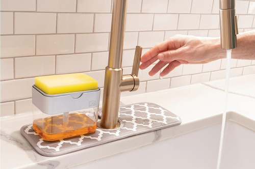 Tapete De Microfibra Para Fregadero De Cocina Con Cierre A P