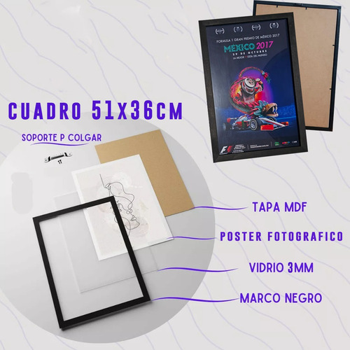 Cuadro Caballeros Del Zodiaco 51x36 Madera Vidrio Poster