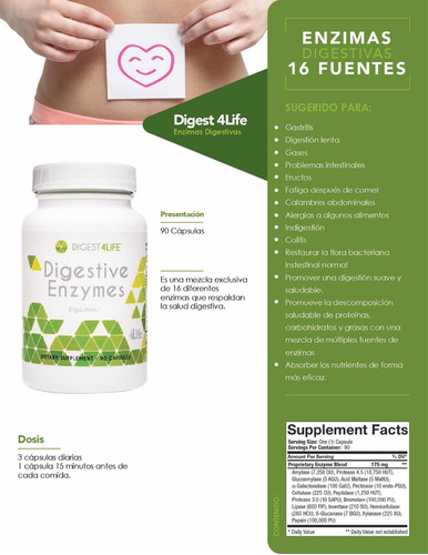 Enzimas Digestivas 4life - Mejora La Digestión