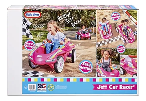 Little Tikes Jett Car Racer Pink, Ride On Car Con Respaldo D