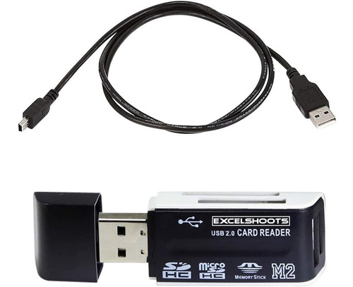 Excelshoots - Cable Usb Para Cámara Nikon D3100 Y Cable Usb