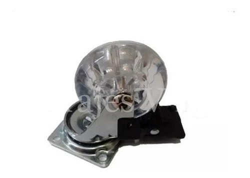 Imagen 2 de 6 de Rueda Silicona Transparente Grande 65mm Base Y Freno Goma