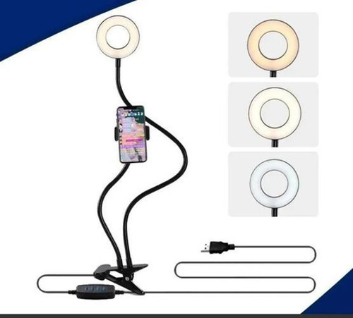 Ring Light + Suporte Celular Selfi Luminaria Abajur Youtuber