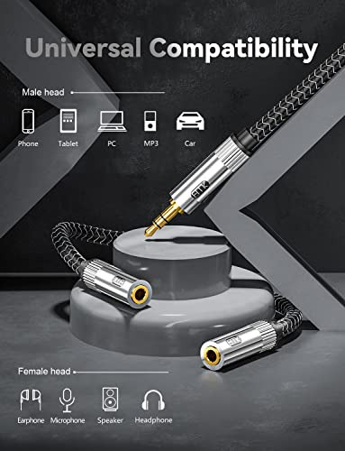 Divisor De Audífonos Emk, Cable Divisor Auxiliar De 3,5 Mm