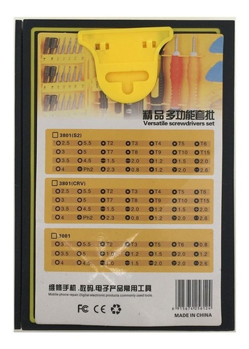Kit Destornilladores Herramientas Reparación Celular Tablet