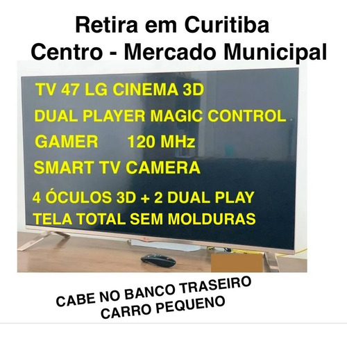 Tv47 Gamer LG Lb7000 Top Cinema 3 D Em Cuririba M. Municipal