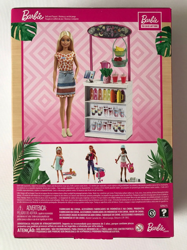 Barbie Smoothie Bar De Frappes Vitaminas Mattel 2020 Muñeca (Usado)