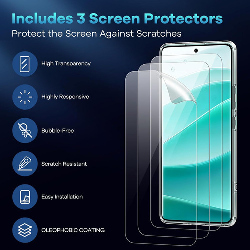 Funda Silicona Suave Para Poco X7 5g+hidrogel Mica Transparente Redmi Note 14 Pro 5g/xiaomi Poco X7 5g
