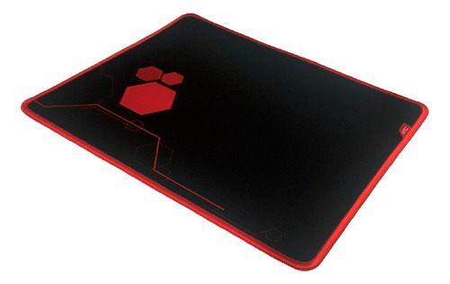 Mouse Pad gamer GTC PAD-103 de tela 250mm x 320mm x 3mm negro/rojo