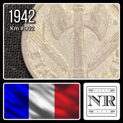 Francia - 1 Franco - Año 1942 - Km #902 - Estado De Vichy