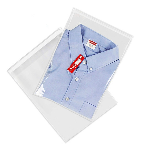 Saco Plástico Transparente Pp Adesivado 18x25 +3cm Aba 100un