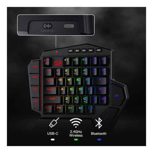 Redragon K585 Pro Teclado Mecánico Inalámbrico Con Una Sola