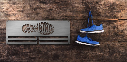 Imagen 2 de 6 de Medallero Running Shoe Porta Medallas Personalizado Gratis