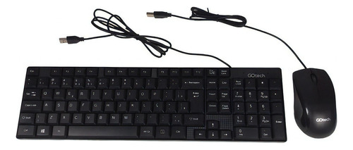 Teclado E Mouse Go Tech Lk201 Com Fio Preto