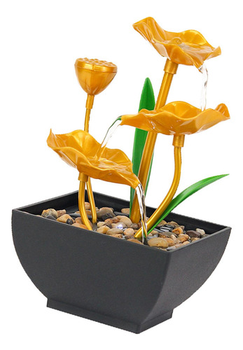 Fuente De Agua De Mesa Iluminada Con Agua Corriente Para