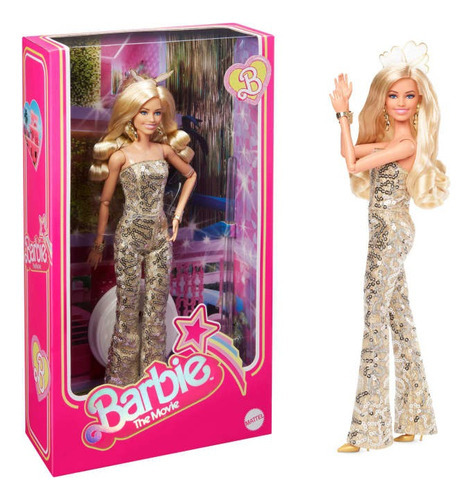 Imagen 1 de 5 de Barbie Pelicula Barbie Gold Disco 2023 Hpj99  Mattel