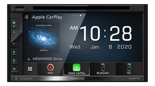 Kenwood Dnx577s Dvd Estéreo De 6.8 Pulgadas, Navegación Garmin Integrada, Servicio De Tráfico Inrix, Carplay Y Android Auto, Bluetooth, Cuatro Entradas De Cámara