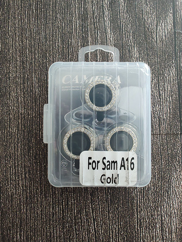 Vidrio Protector De Camara Para Samsung A16 Lisos Y C Strass Dorado Strass