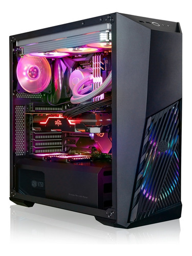 Gabinete para jogadores temperado Cooler Master K501l Argb Atx de 360 mm