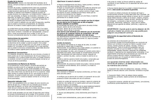 Alarma Detector De Monóxido De Carbono Autónomo Digital