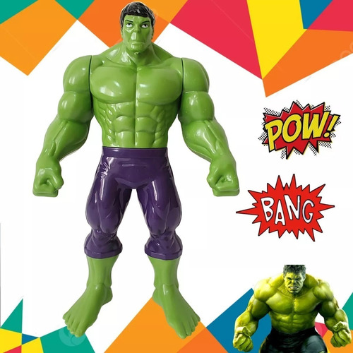 Kit Boneco Grande Brinquedo Marvel Articulado Máscara Hulk