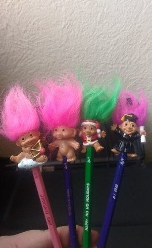 Vintage 4 Russ Troll P Dolls Lot 20 Cms (Usado)