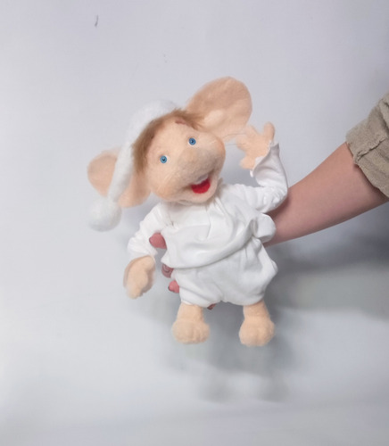 Topo Gigio Muñeco Artesanal Articulado Blanco