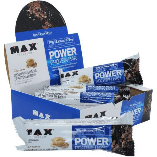 Power Protein Bar 8 Barrinhas Proteina Pasta De Amendoim 90g